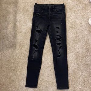American eagle black high waisted Jean